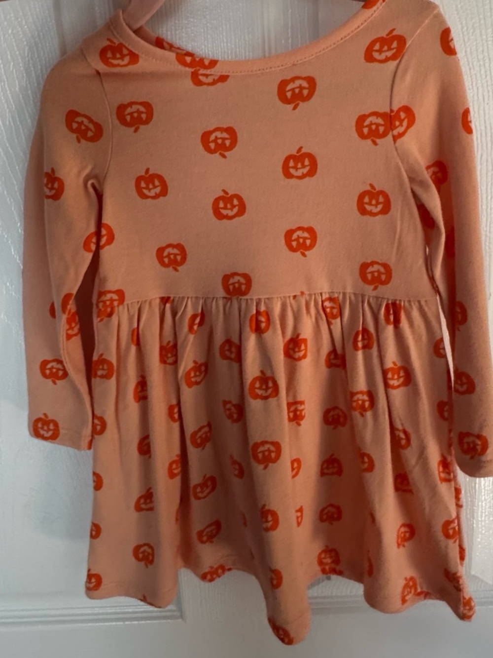 Cat & Jack Peach Orange Kids' Pumpkin Skater Dress